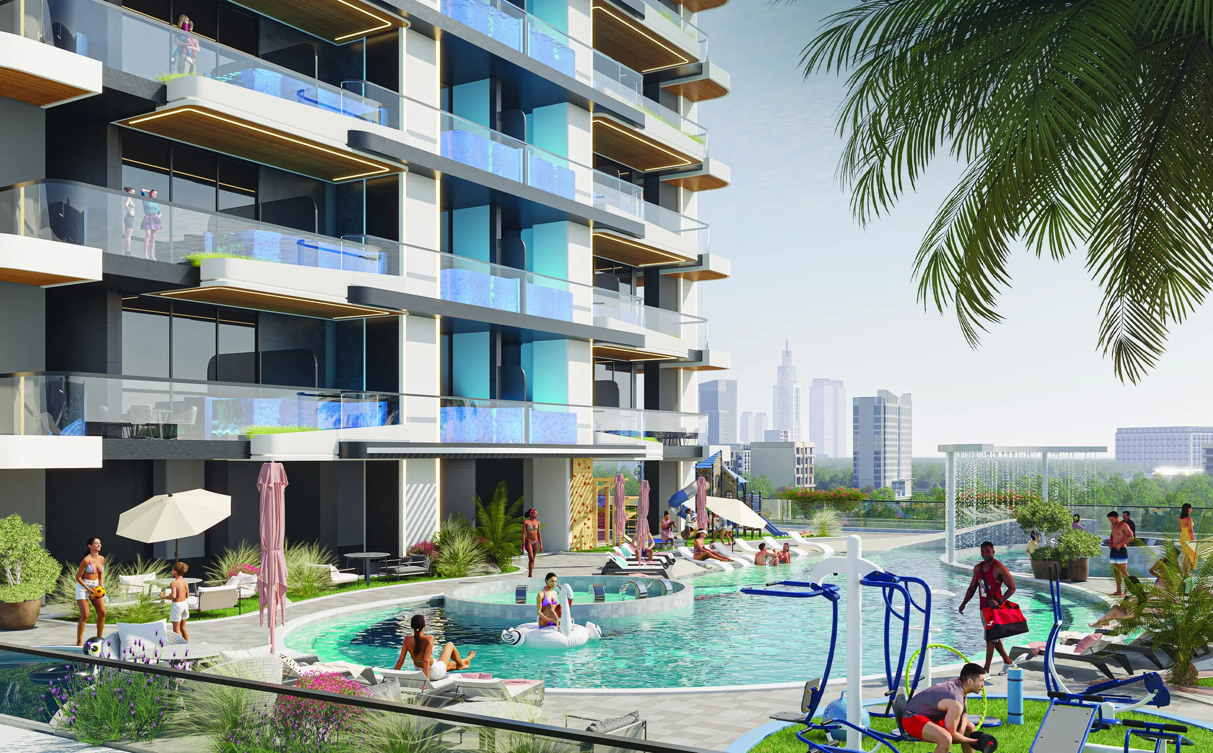 Бассейн у подножия Samana Manhattan 2