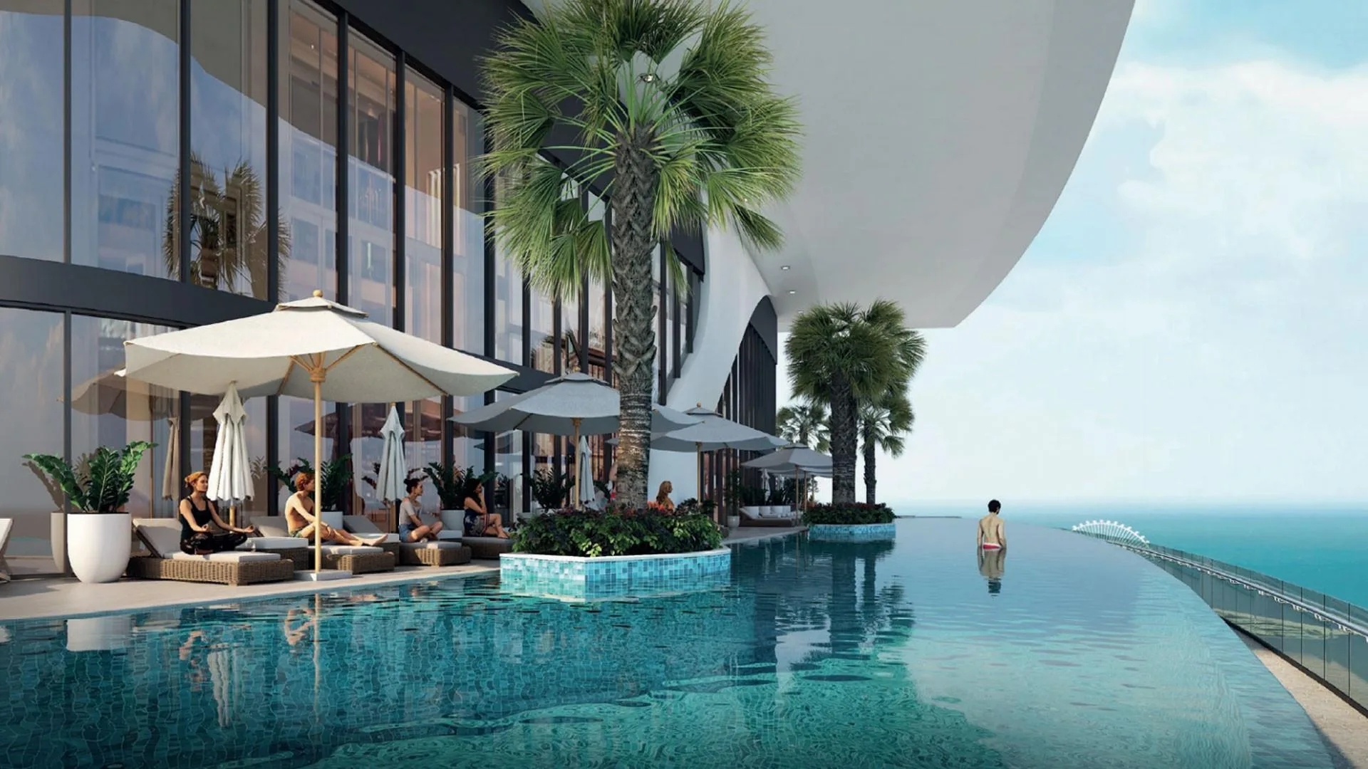 Инфинити-бассейн SeaHaven с краем над морем