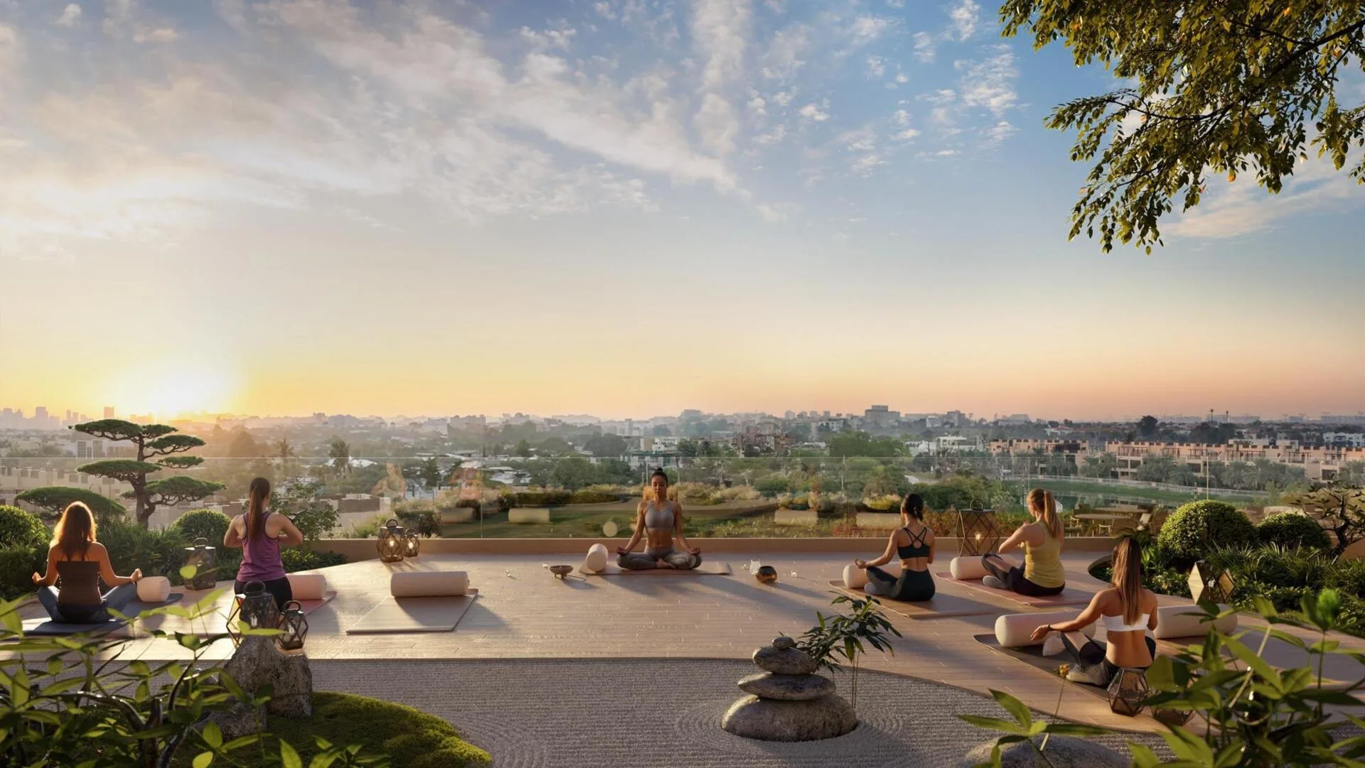 Йога на закате в зоне Wellness Retreat