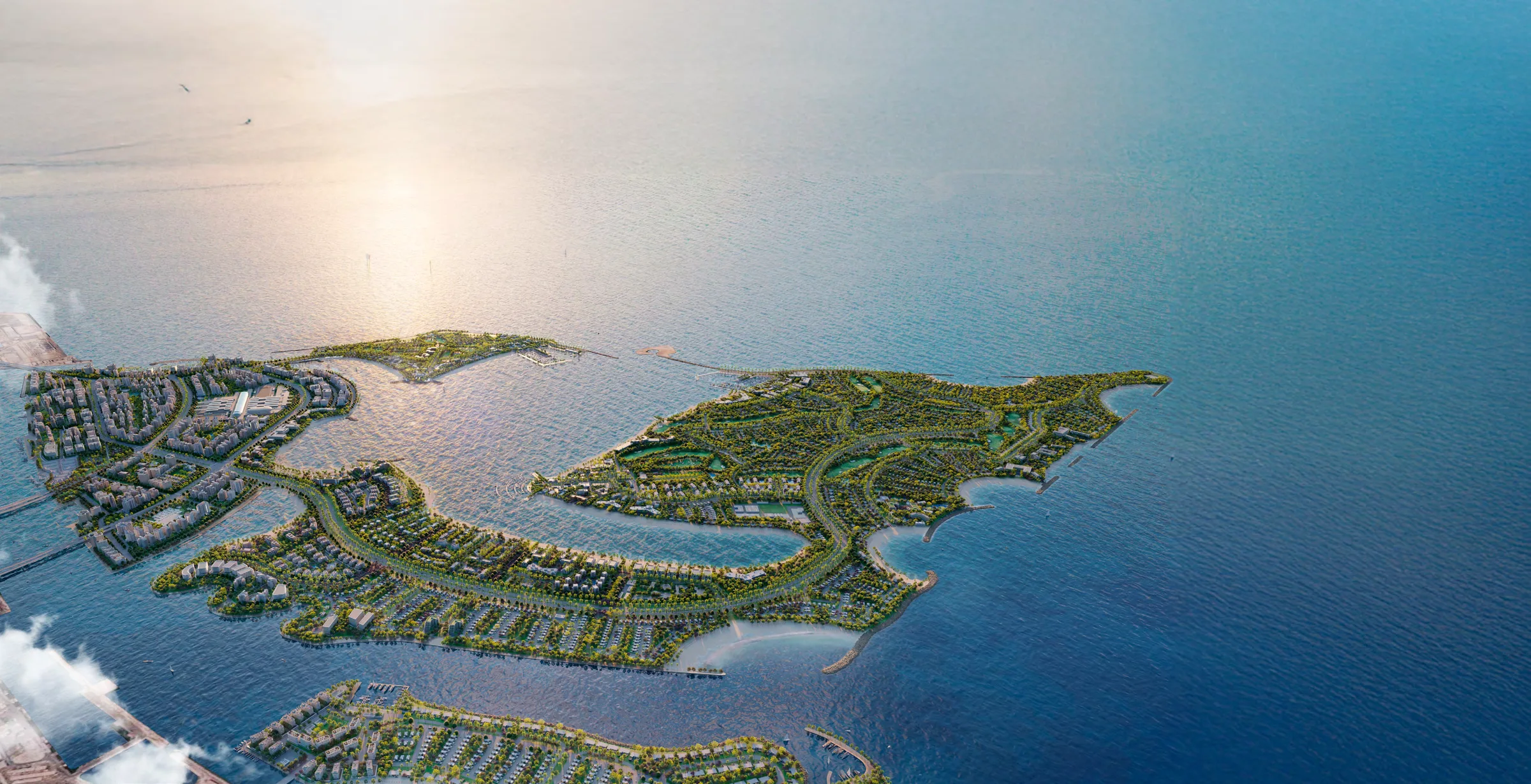 Острова Dubai Islands с высоты