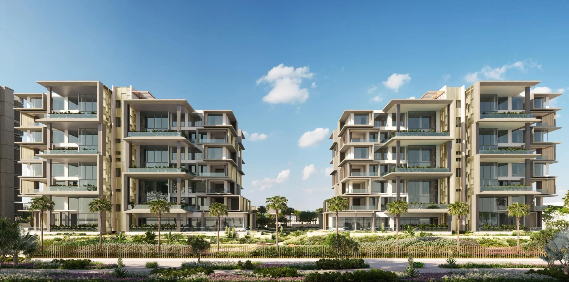 Два корпуса Sky Villas среди зелени
