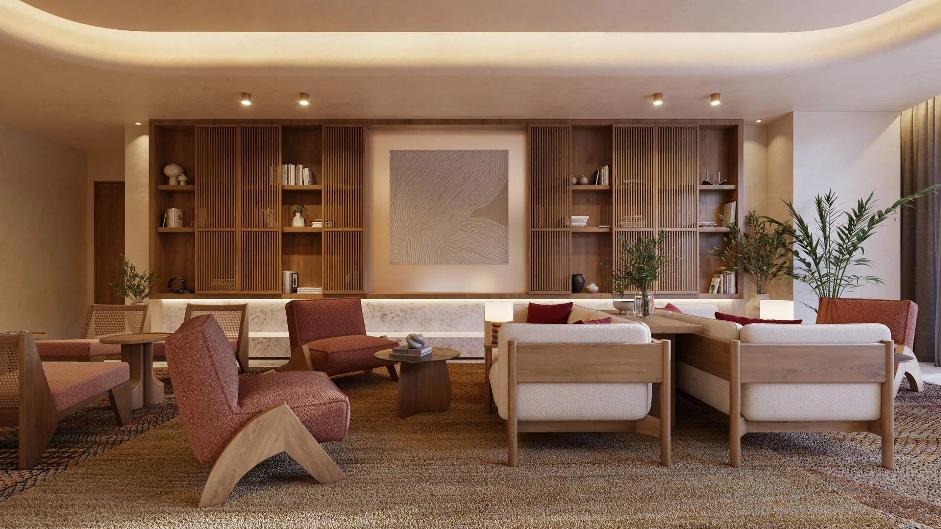 Лаунж для жильцов Six Senses Residences Dubai Marina