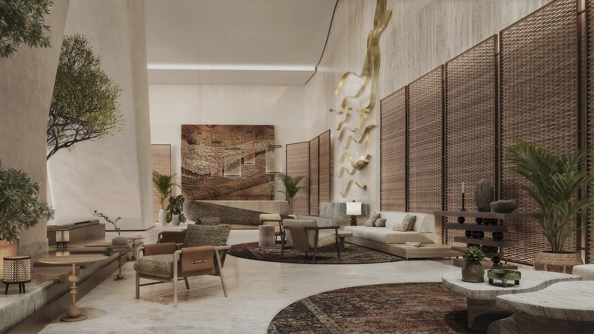 Лобби Six Senses Residences Dubai Marina