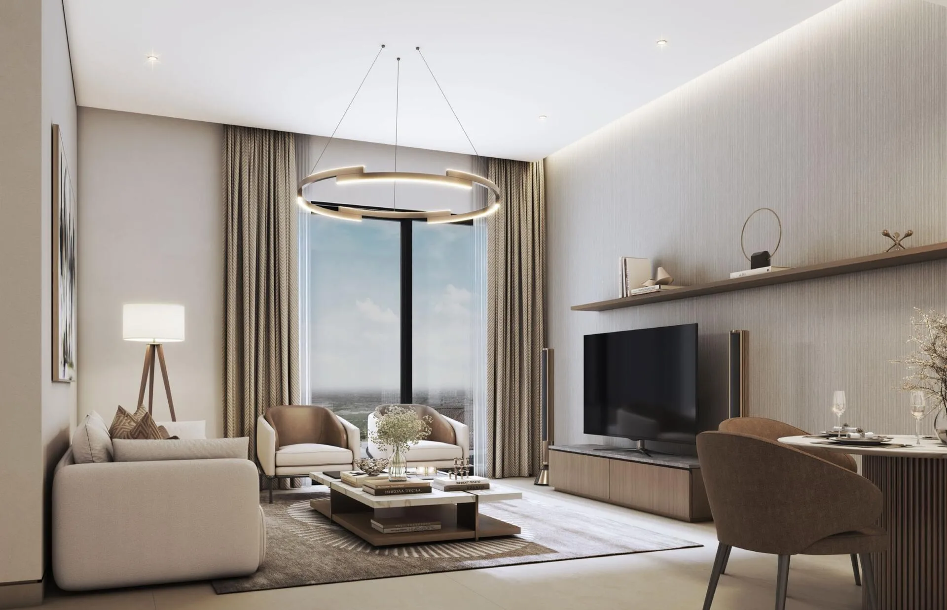 Гостиная в квартире Skyvue Altier