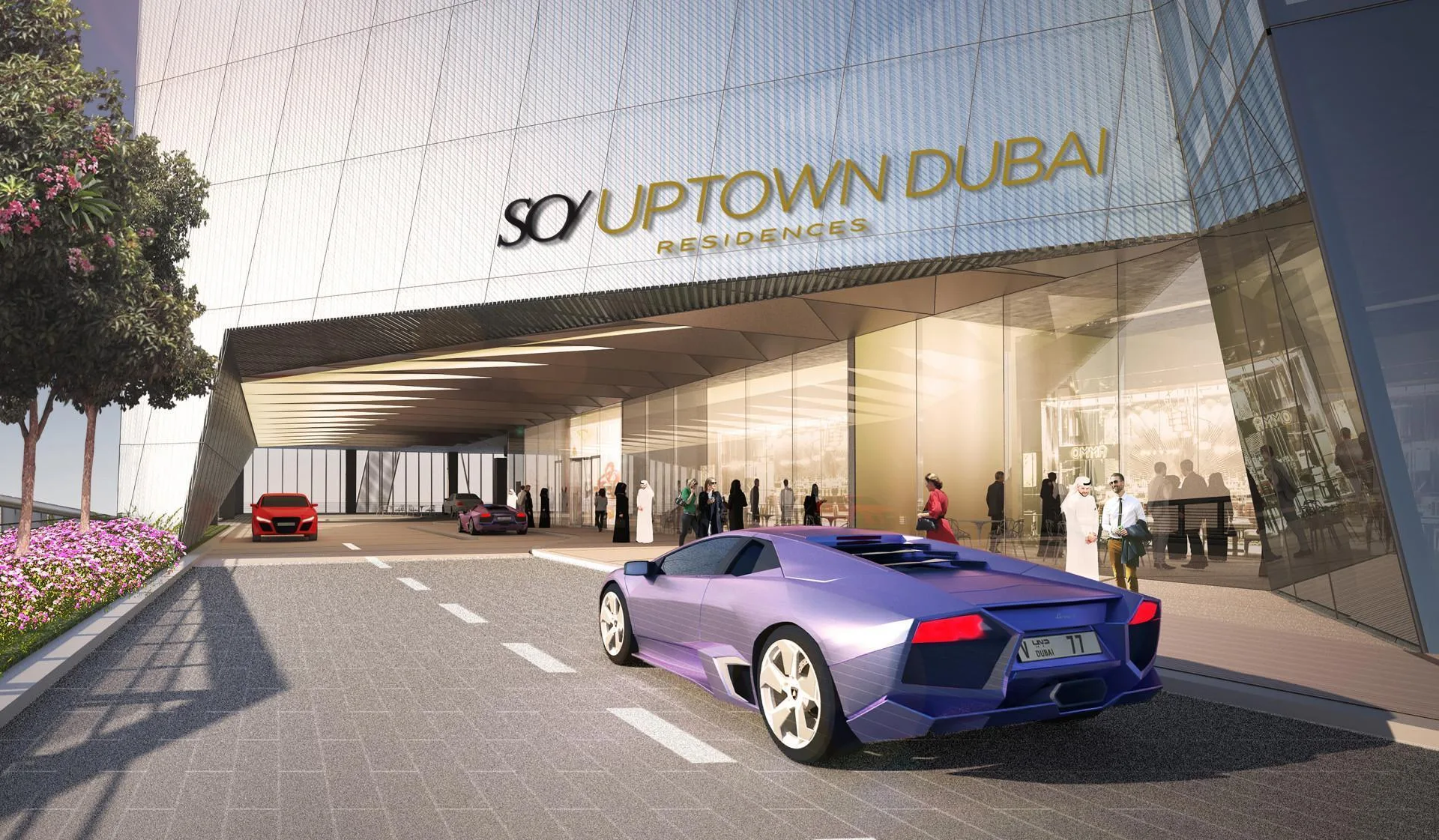 Вход в SO/ Uptown Dubai Residences
