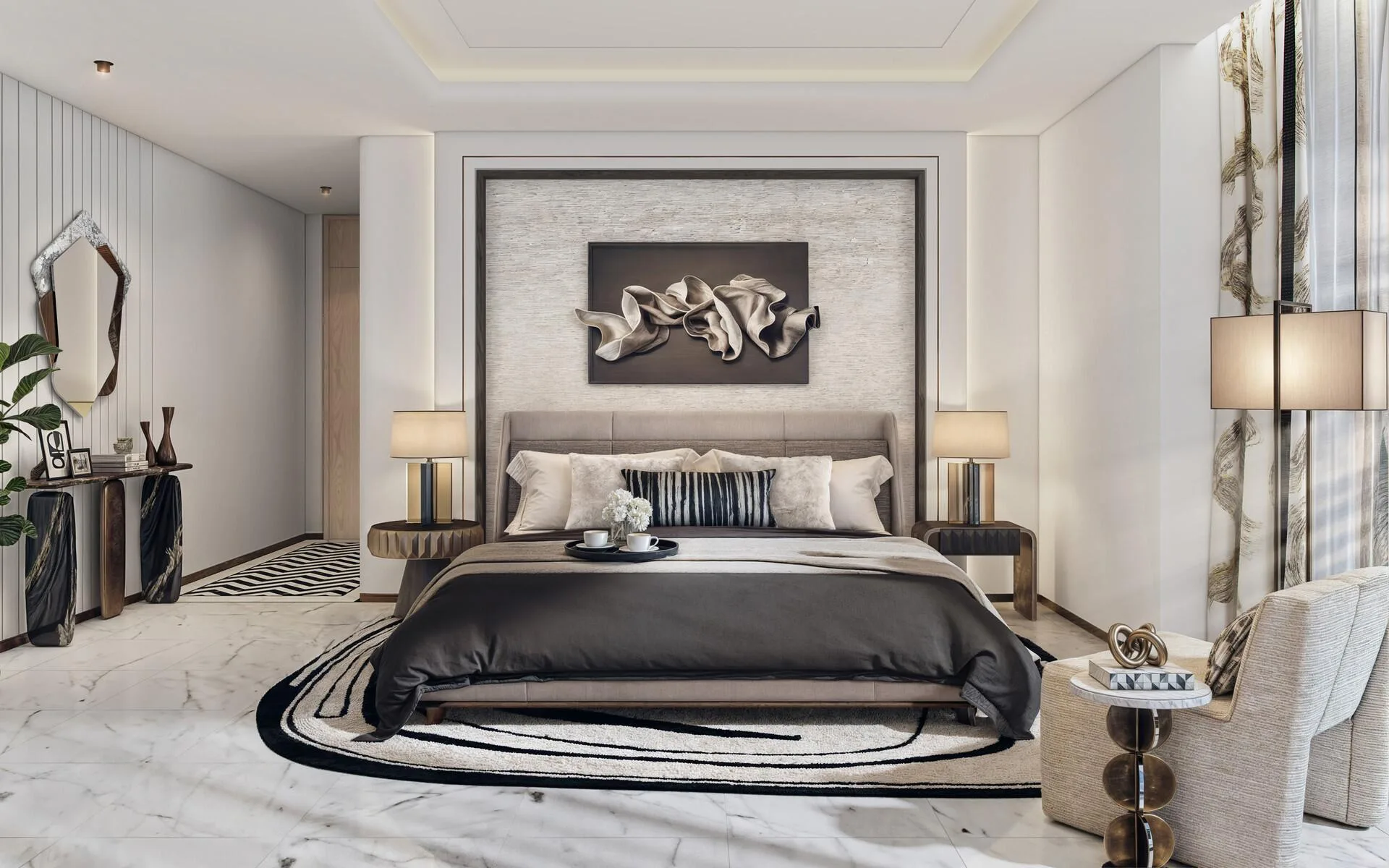 Спальня в квартире Sofitel Residences