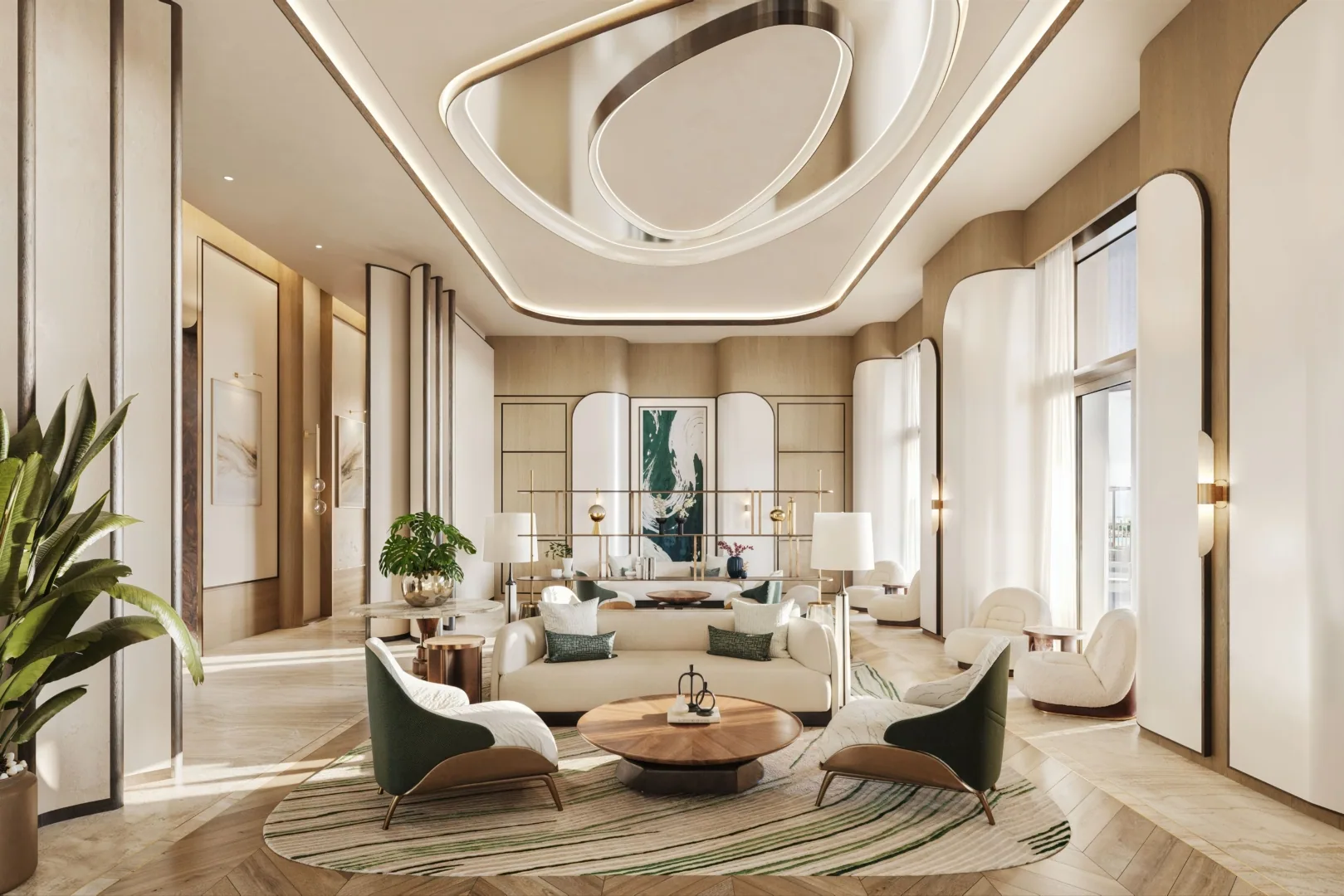 Визуализация: гостиная для жителей St. Regis