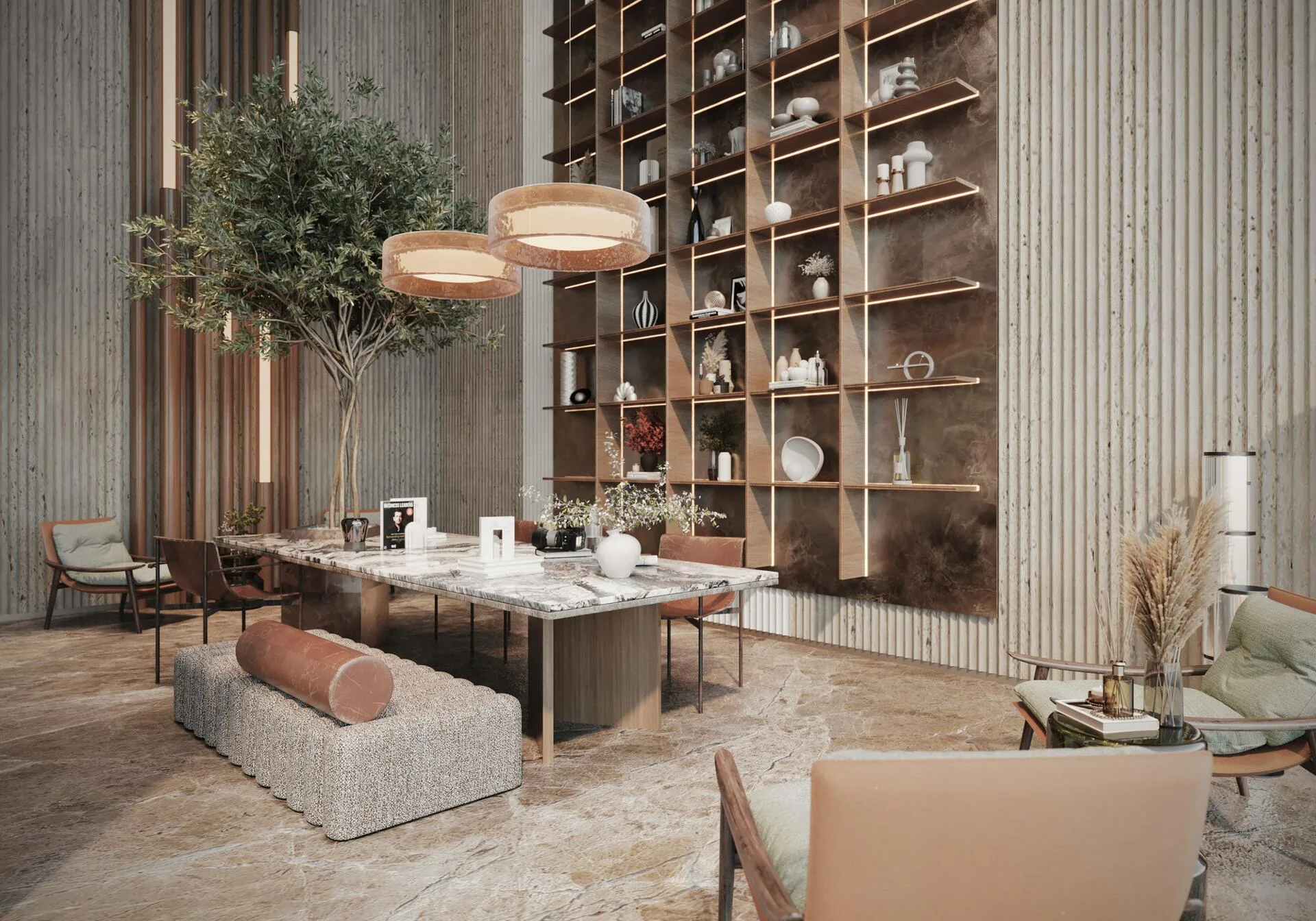 Лобби Sunset Bay Grand высотой в два этажа