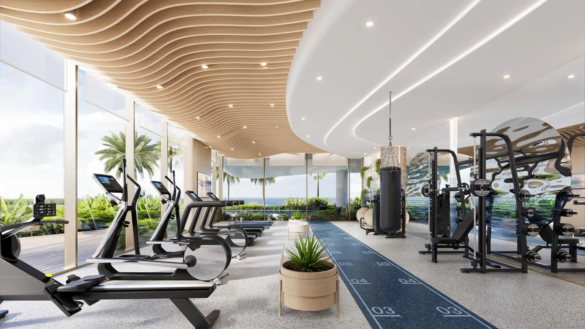 Кардиотренажёры в спортзале Sunset Bay Grand