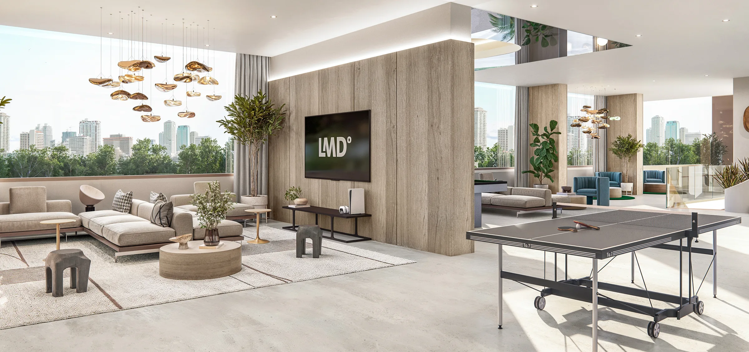 Игровая комната Taiyo Residences с теннисным столом