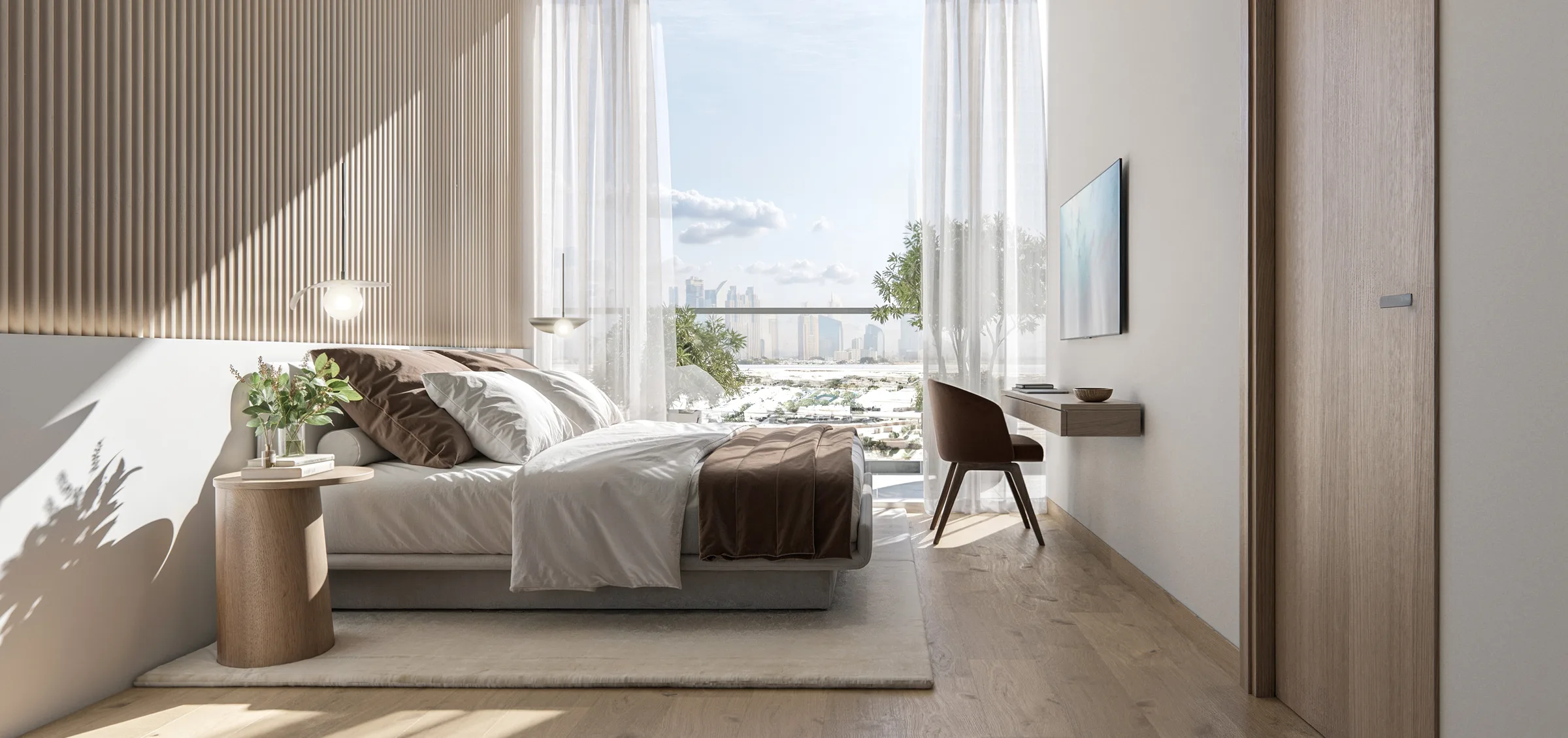 Спальня в квартире Taiyo Residences