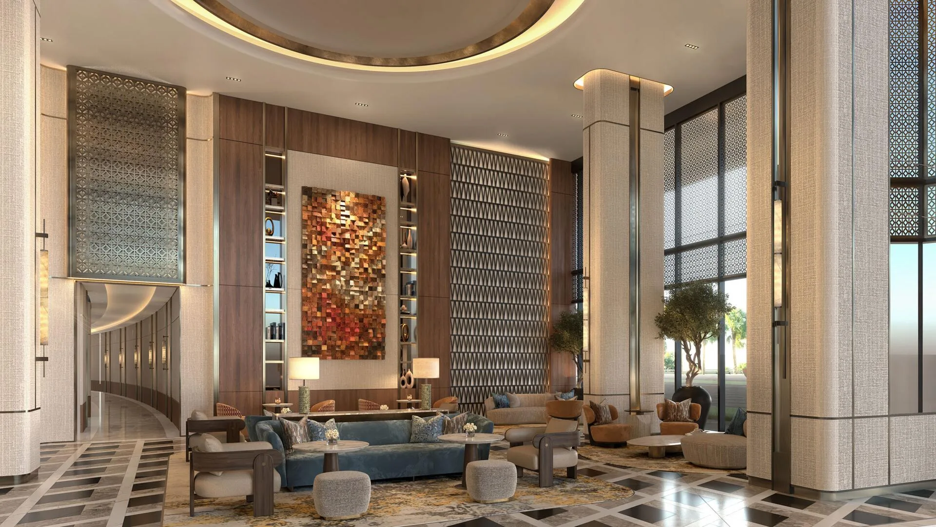 Гостиная зона в лобби Taj Wellington Mews