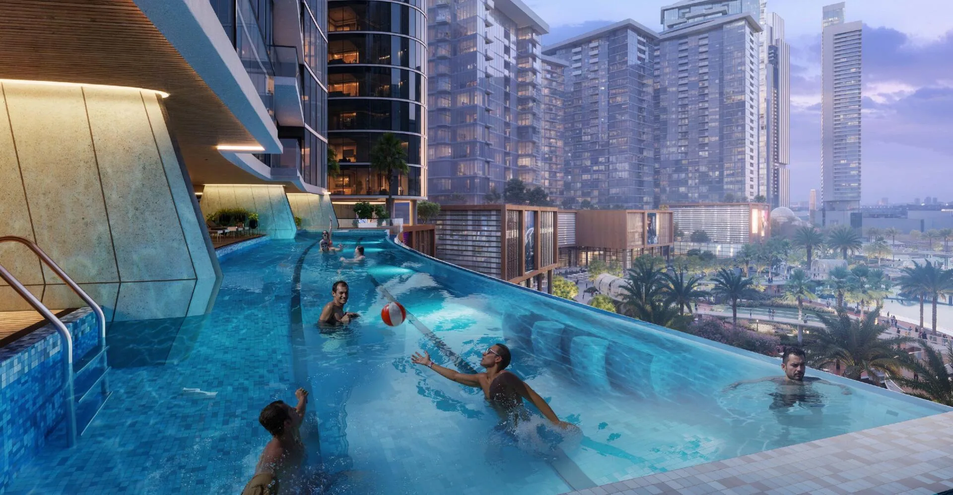 Бассейн инфинити Orchid Towers над лагуной