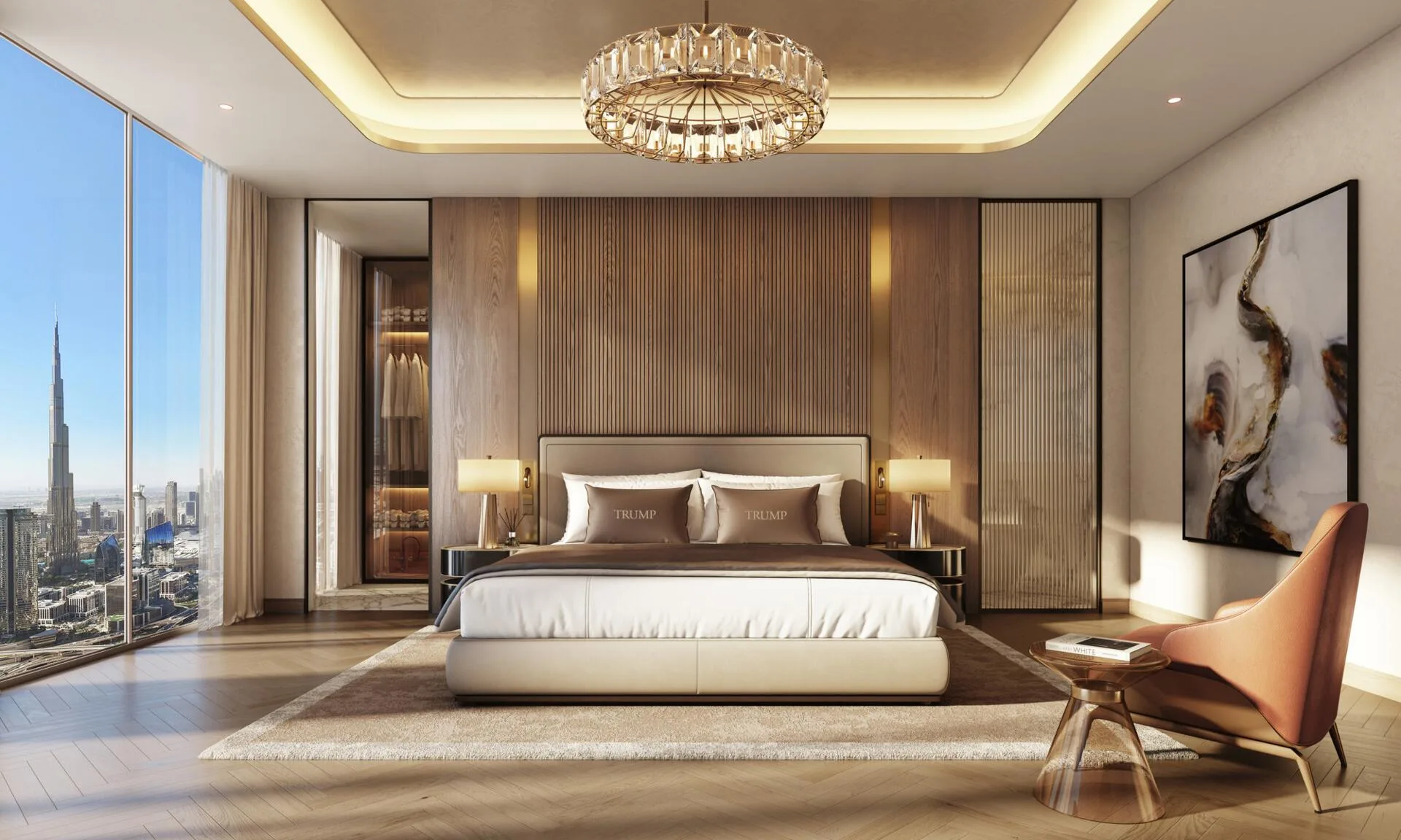 Спальня люкса Bedroom Suite в отеле Trump