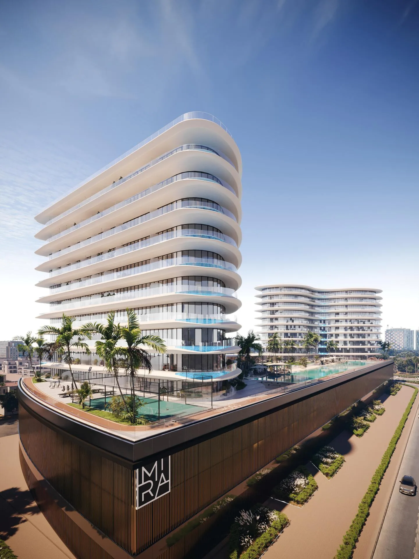 Башня Trussardi Residences Phase II и спортивная площадка