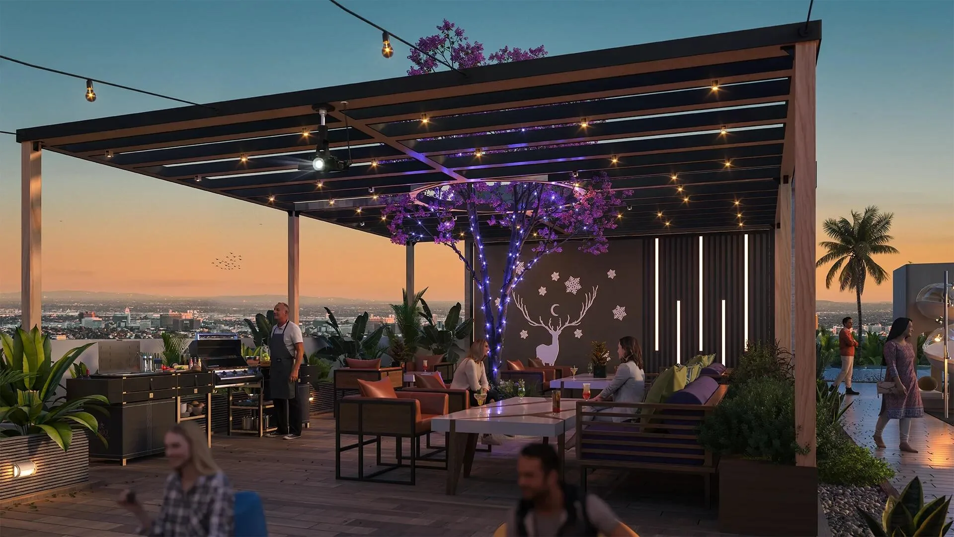 Зона барбекю на крыше Ventana Residences