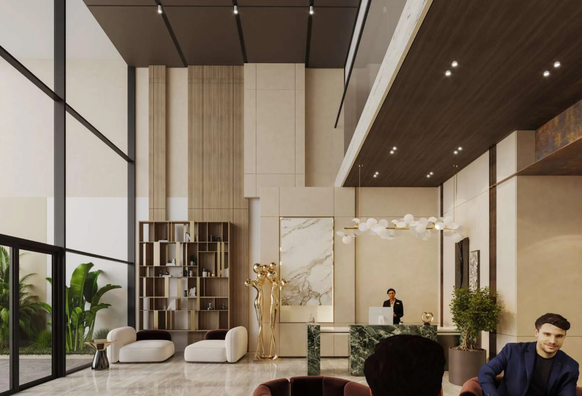 Ресепшен в лобби Ventana Residences