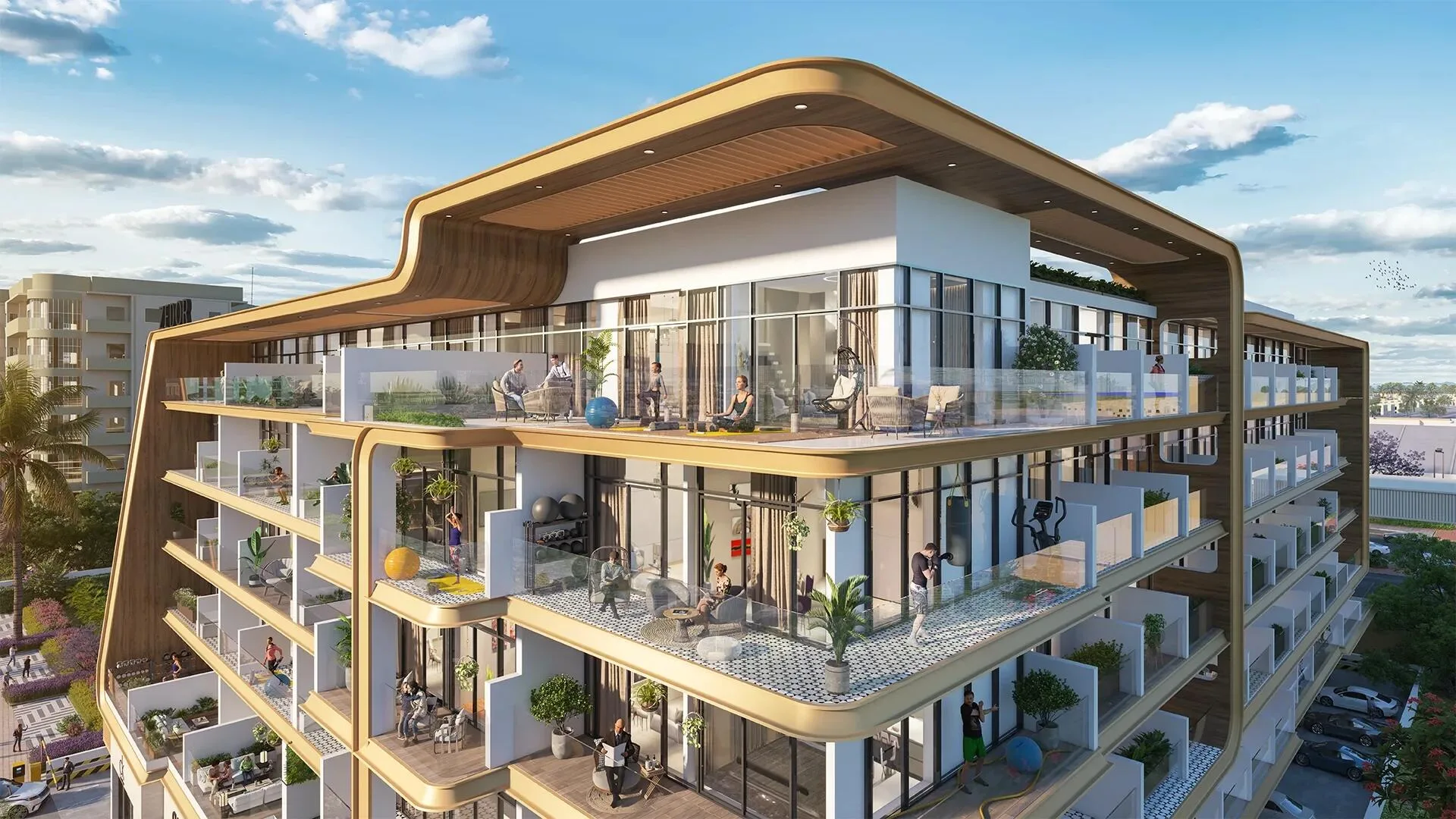 Верхние этажи Ventana Residences с террасами