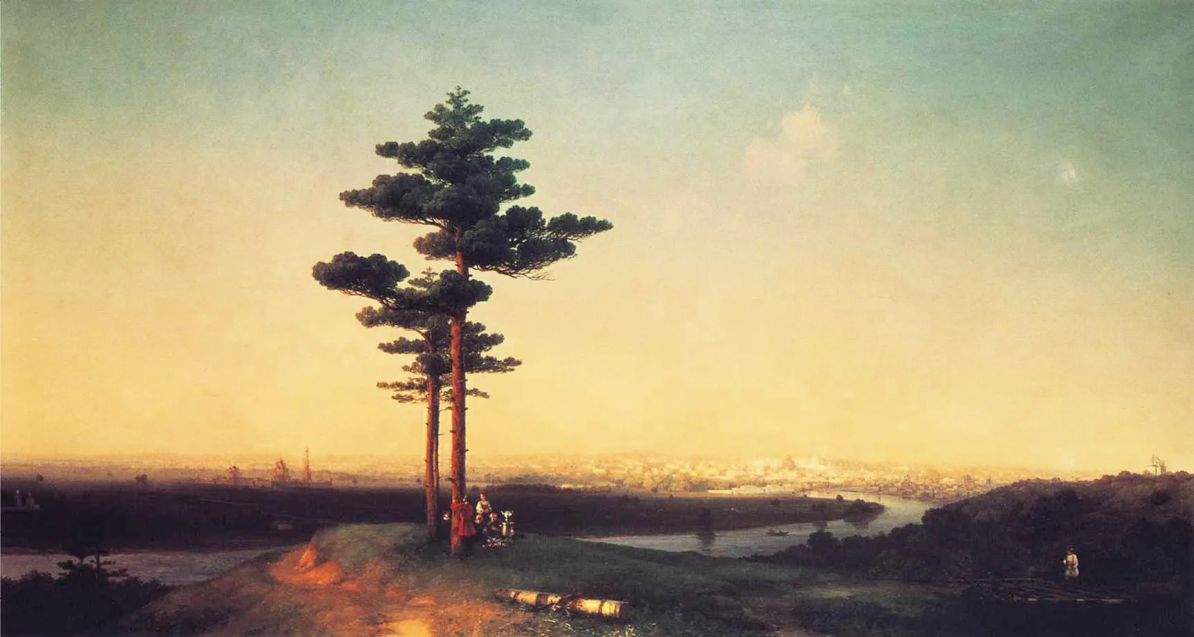 Иван Айвазовский. Вид на Москву с Воробьёвых гор, 1851 год