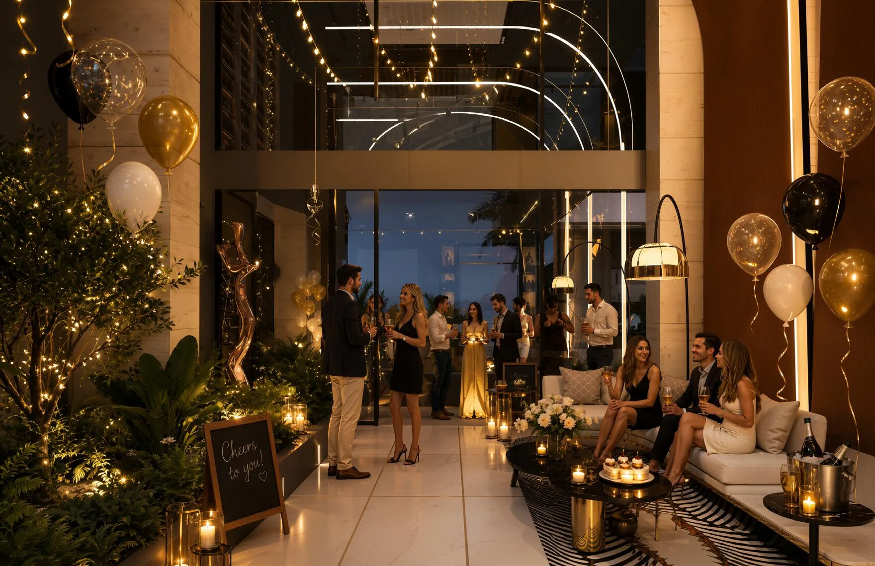 Private Lounge в YIGO Luxe вечером
